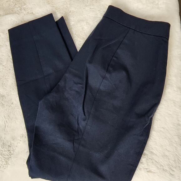 Everlane Navy Blue The Side Zip Stretch Cotton Work Pant - Picture 8 of 13